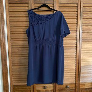 Gianni Bini Blue One Shoulder Dress Size Large
